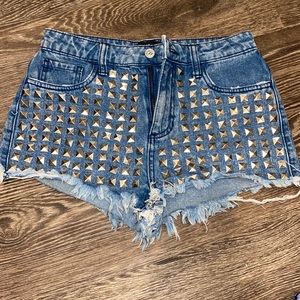 Studded Denim Shorts size Small